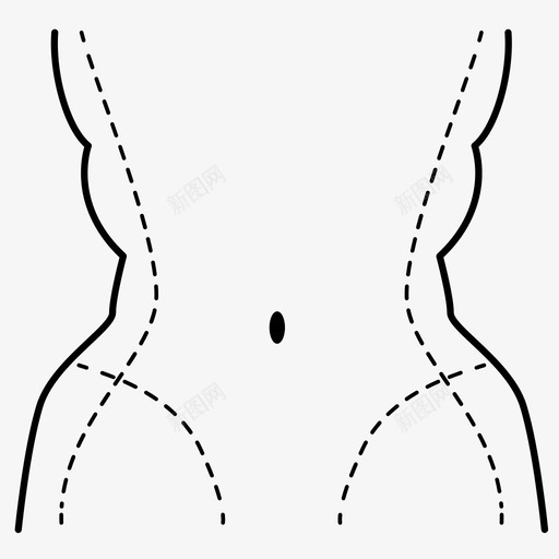 吸脂整形外科图标svg_新图网 https://ixintu.com 吸脂 外科 收腹 整形 腹部