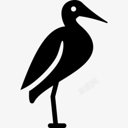 涉水鸟鹳鸟白鹭图标高清图片