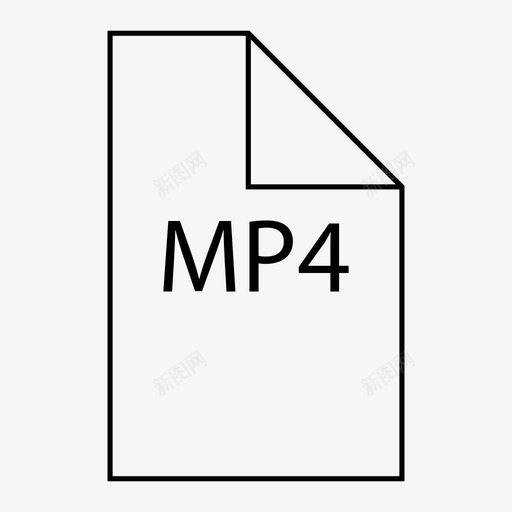 mp4文件视频文件图标svg_新图网 https://ixintu.com mp4 文件 视频文件