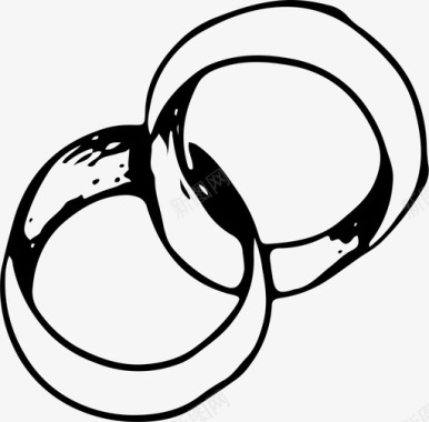 结婚戒指庆祝家庭图标图标