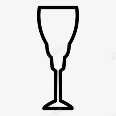 葡萄酒圣杯鸡尾酒图标图标