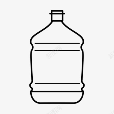 塑料水瓶清洁饮料淡水图标图标