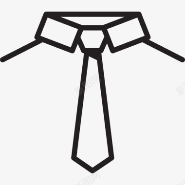 衬衫和领带时装衣服图标图标