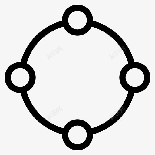 网络连接分子图标svg_新图网 https://ixintu.com 分子 网络 连接