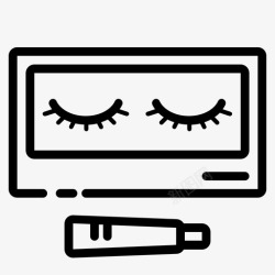 睫毛胶水睫毛美容盒子图标高清图片