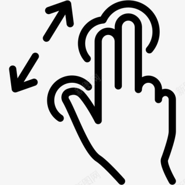 触摸手势拖动手指图标图标