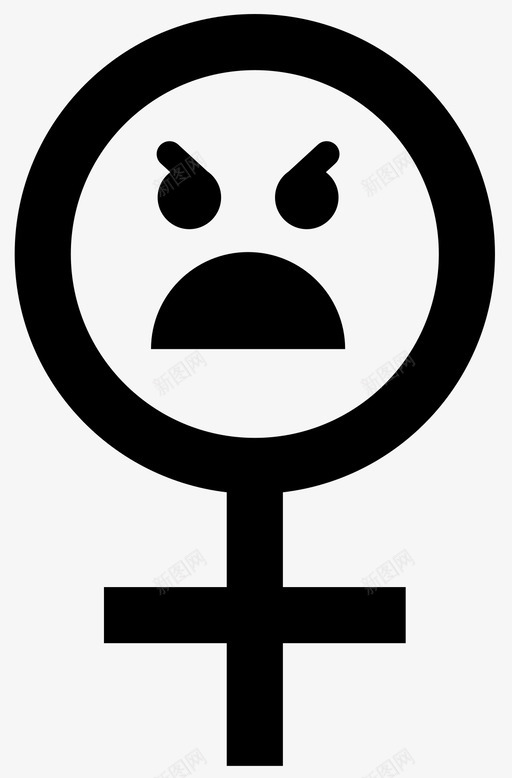 女权主义愤怒女人图标svg_新图网 https://ixintu.com 女人 女权主义 愤怒