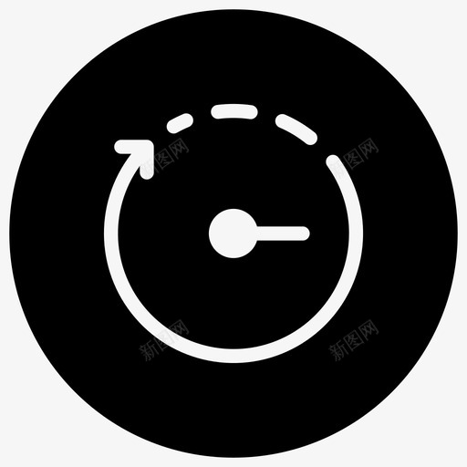 速度表时钟商业营销图标svg_新图网 https://ixintu.com 商业 商业营销图标粗圆圈填充打开 手表 营销 计时器 速度表时钟
