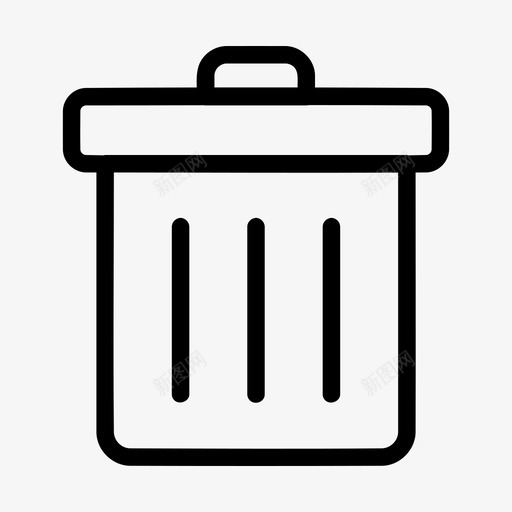 垃圾箱删除回收图标svg_新图网 https://ixintu.com 删除 回收 垃圾箱 垃圾邮件 随机用户界面行
