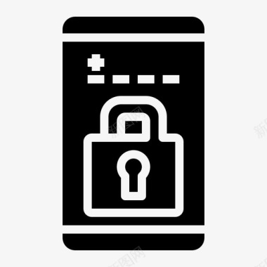 手机密码密码锁图标图标