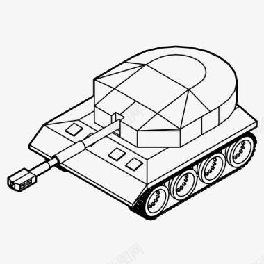 坦克军队炮兵图标图标