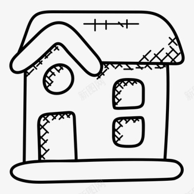 平房建筑住宅图标图标