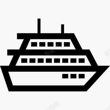 游船船渡轮图标图标