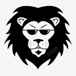 啄木鸟国王猫狮子卡通猫图标高清图片