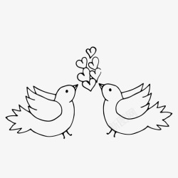 爱鸟日爱鸟庆祝相爱的情侣图标高清图片
