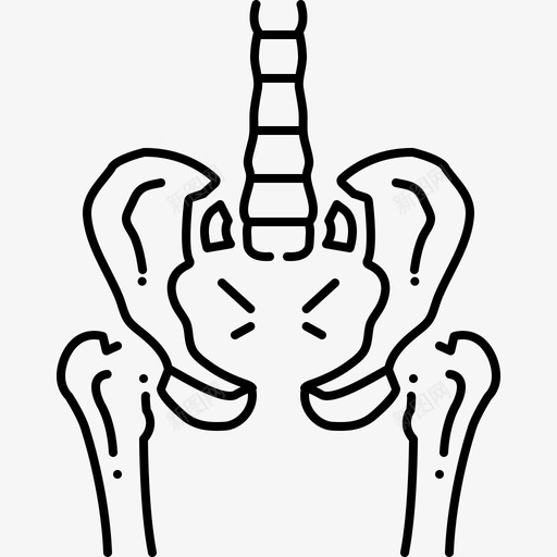 骨盆骨头鼻塞图标svg_新图网 https://ixintu.com 骨头 骨盆 鼻塞