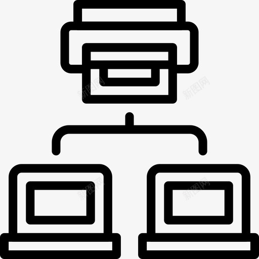 打印机连接internet网络图标svg_新图网 https://ixintu.com Pretycons连接vol1大纲 internet web 打印机连接 网络