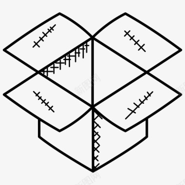 盒子纸板箱送货箱图标图标