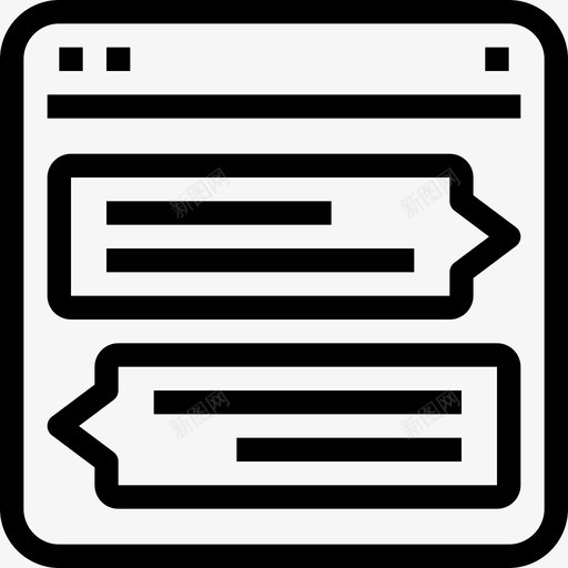 网站浏览器聊天图标svg_新图网 https://ixintu.com 浏览器 消息 网站 聊天 页面