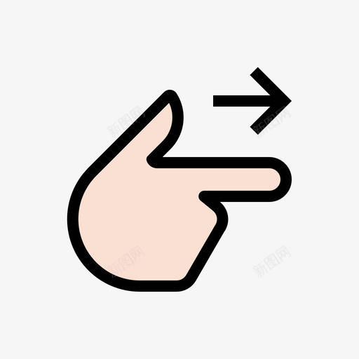 finger point right 02.1svg_新图网 https://ixintu.com finger point right 02.1