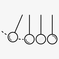 因果因果关系流动牛顿摇篮图标高清图片