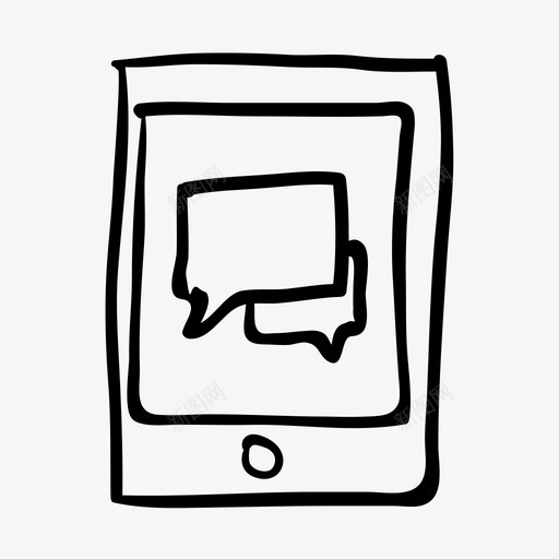 短信聊天手绘图标svg_新图网 https://ixintu.com 手绘 手绘数字营销图标包 电话 短信 聊天