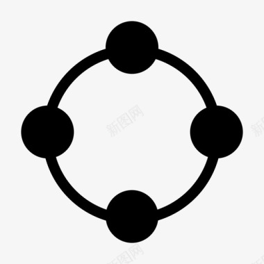 网络连接分子图标图标