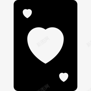 红桃王牌扑克牌小黑图标图标