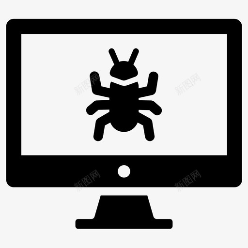 恶意软件计算机安全图标svg_新图网 https://ixintu.com 安全 恶意软件 病毒 网络恶意软件 计算机 防护病毒