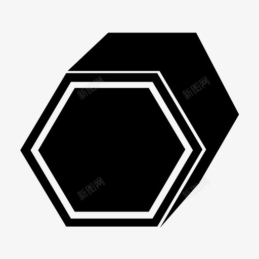 六边形物体形状图标svg_新图网 https://ixintu.com 六边形 形状 物体