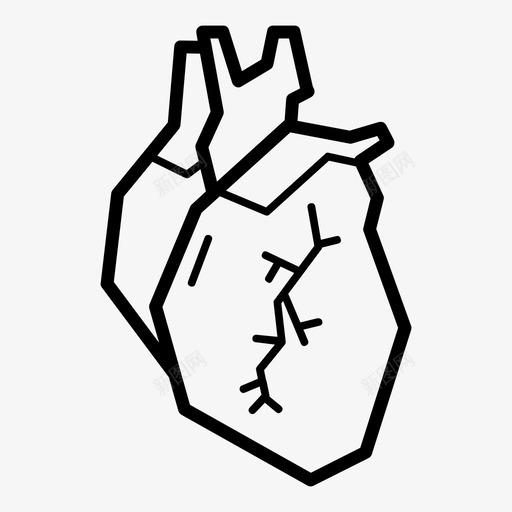 心脏心脏病人体器官图标svg_新图网 https://ixintu.com 人体器官 人体器官自我风格 心脏 心脏病