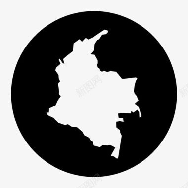 哥伦比亚地图拉丁美洲南美洲图标图标