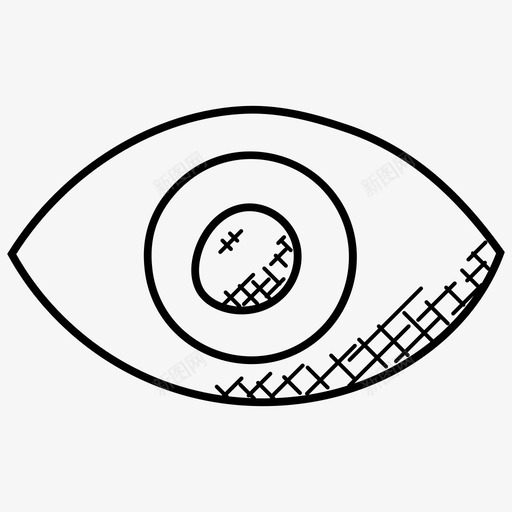 眼睛身体部分视力图标svg_新图网 https://ixintu.com 医疗和健康涂鸦图标 器官 眼睛 眼科 视力 身体部分