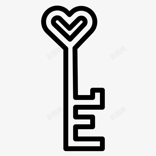 钥匙心脏锁图标svg_新图网 https://ixintu.com 心脏 瓦伦丁 钥匙 锁