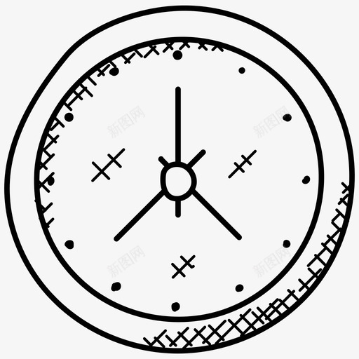 挂钟沙漏时间图标svg_新图网 https://ixintu.com 手表 挂钟 时间 沙漏 科幻涂鸦图标 计时器