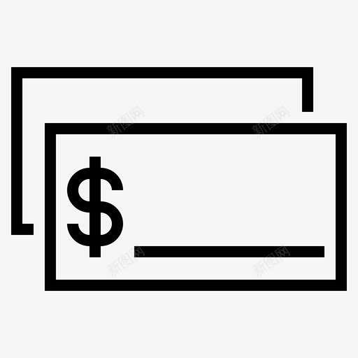 支票钞票汇票图标svg_新图网 https://ixintu.com 支票 汇票 薪水支票 钞票