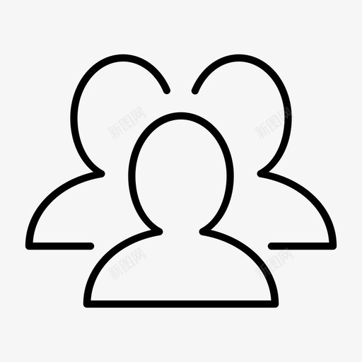 组社区成员图标svg_新图网 https://ixintu.com 人员 成员 用户 界面 社区 组