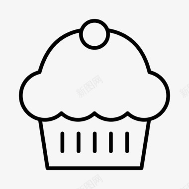 纸杯蛋糕面包房食品图标图标