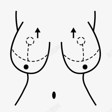 隆胸整形手术图标图标