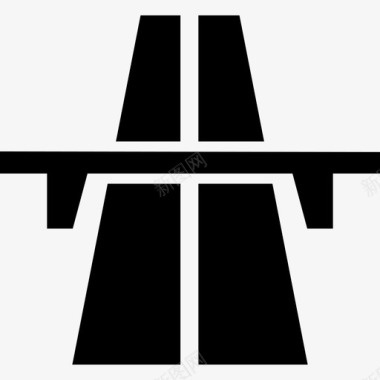 高速公路道路运输和物流图标图标
