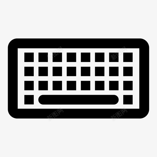 键盘设备硬件图标svg_新图网 https://ixintu.com 技术 混音 硬件 设备 输入 键盘