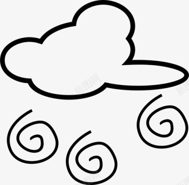 天气空气云天气预报图标图标