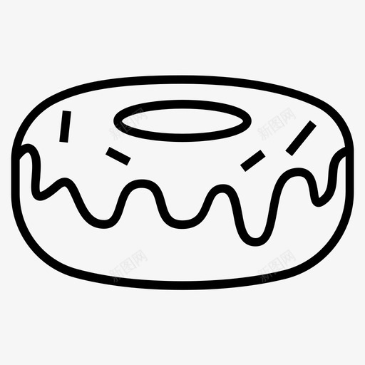甜甜圈甜点食物图标svg_新图网 https://ixintu.com 感恩节 甜点 甜甜圈 甜食 零食 食物