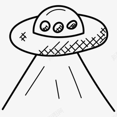 飞碟宇宙飞船外星飞船科幻小说图标图标