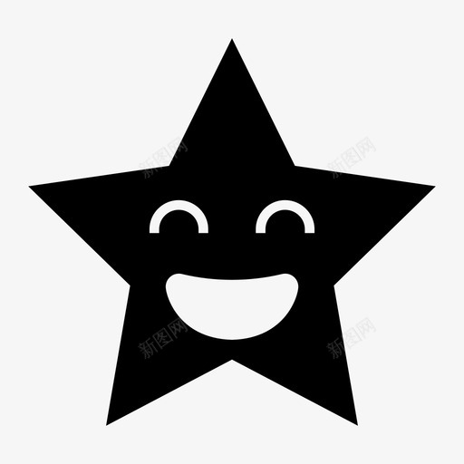 感觉表达表情图标svg_新图网 https://ixintu.com 感觉 星星 脸 表情 表情符号 表达
