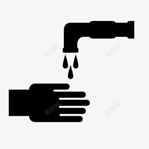 节约用水滴水洗手图标svg_新图网 https://ixintu.com 洗手 滴水 节约用水