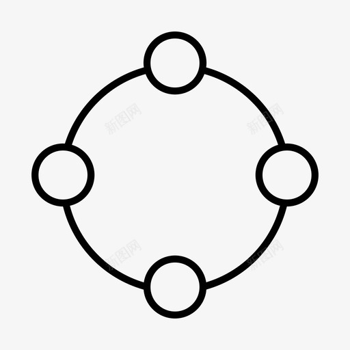 网络连接分子图标svg_新图网 https://ixintu.com 共享 分子 网络 连接