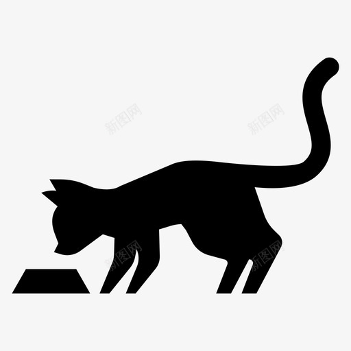 猫粮动物碗图标svg_新图网 https://ixintu.com 动物 宠物 猫粮 碗 饲料