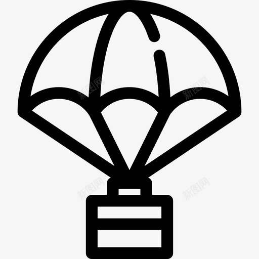 带降落伞风险投资直线型图标svg_新图网 https://ixintu.com 带降落伞 直线型 风险投资