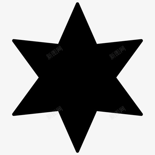 星形几何形状实心图标svg_新图网 https://ixintu.com 几何形状实心 星形